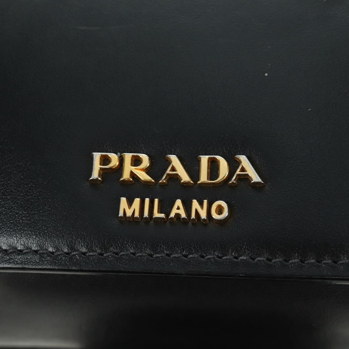 Prada Metal Ribbon City Calfskin Gray Leather Shoulder Bag Bag (Pre-Owned)