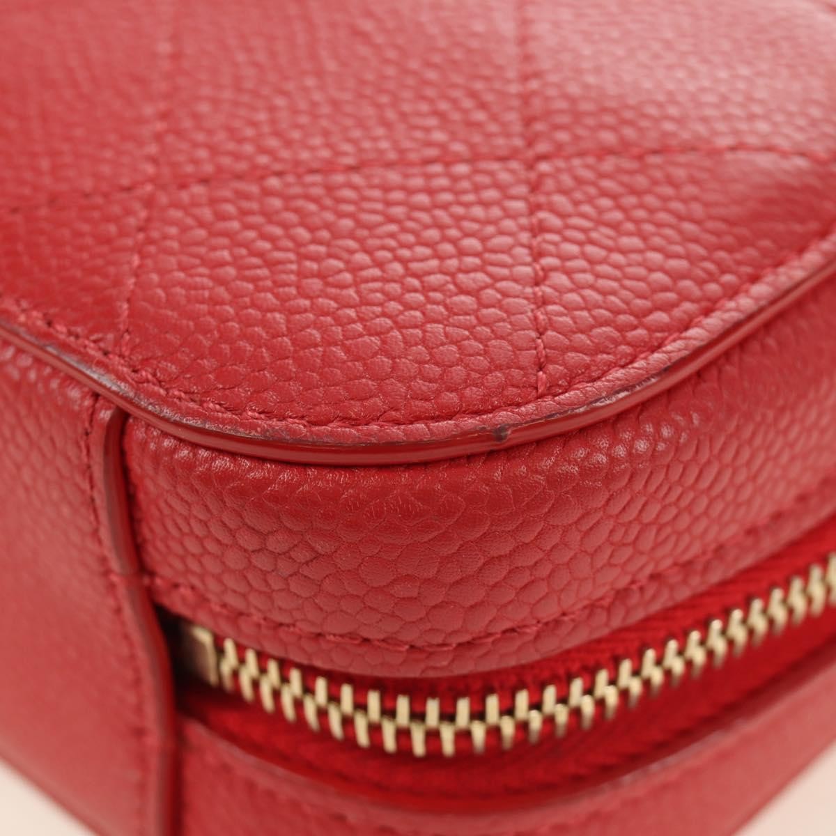 Chanel Chic Affinity Belt Stitched Caviar Red Leather Shoulder Bag Bag (Pre-Owned)