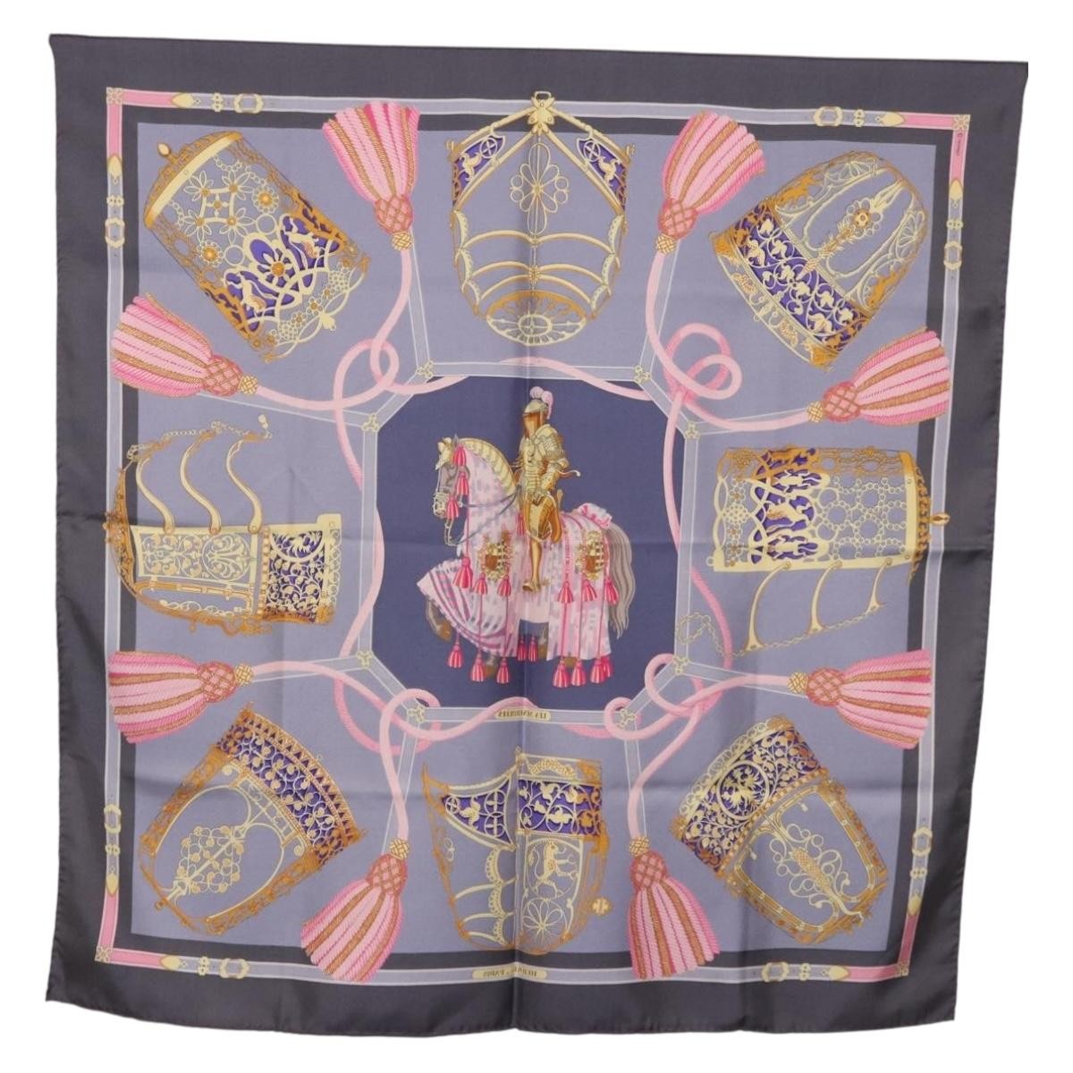 Hermes Carré 90 Silk Multicolor Blue Silk Scarve & Shawl Accessory (Pre-Owned)