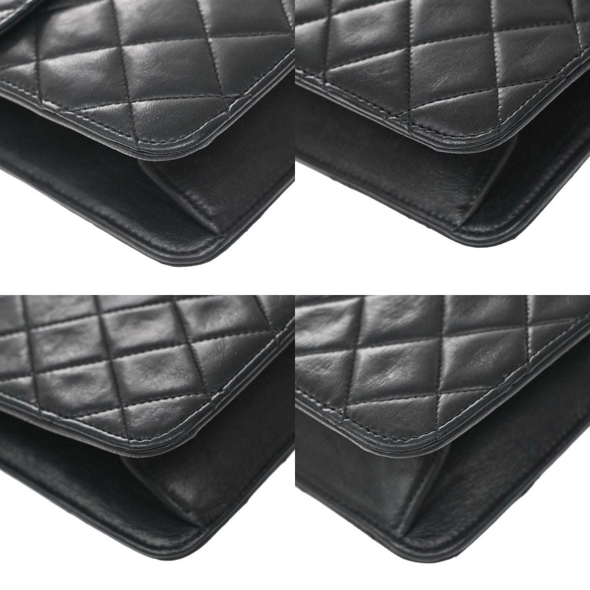 Chanel Vintage Clutch With Chain Quilted Leather Black Leather Clutche & Pouche Bag (Pre-Owned)