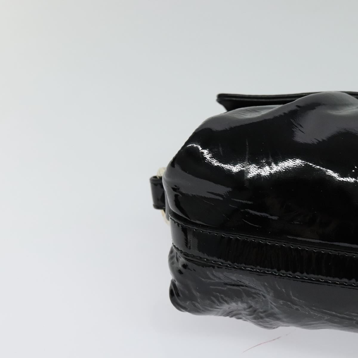 Bvlgari Chandra Flap Enamel Black Patent_Leather Shoulder Bag Bag (Pre-Owned)