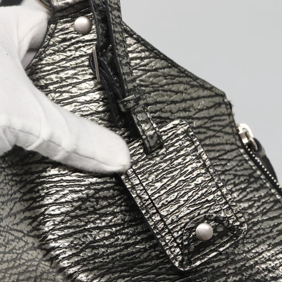 Saint Laurent Tribute Tote Leather Silver Leather Shoulder Bag Bag (Pre-Owned)
