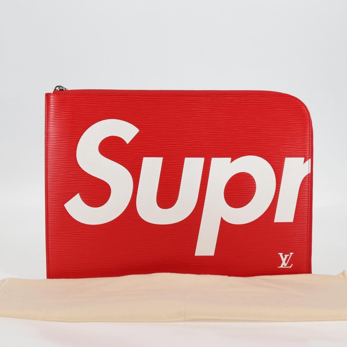 Louis Vuitton Pochette Jour Limited Edition Supreme Epi Leather Red Leather Clutche & Pouche Bag (Pre-Owned)