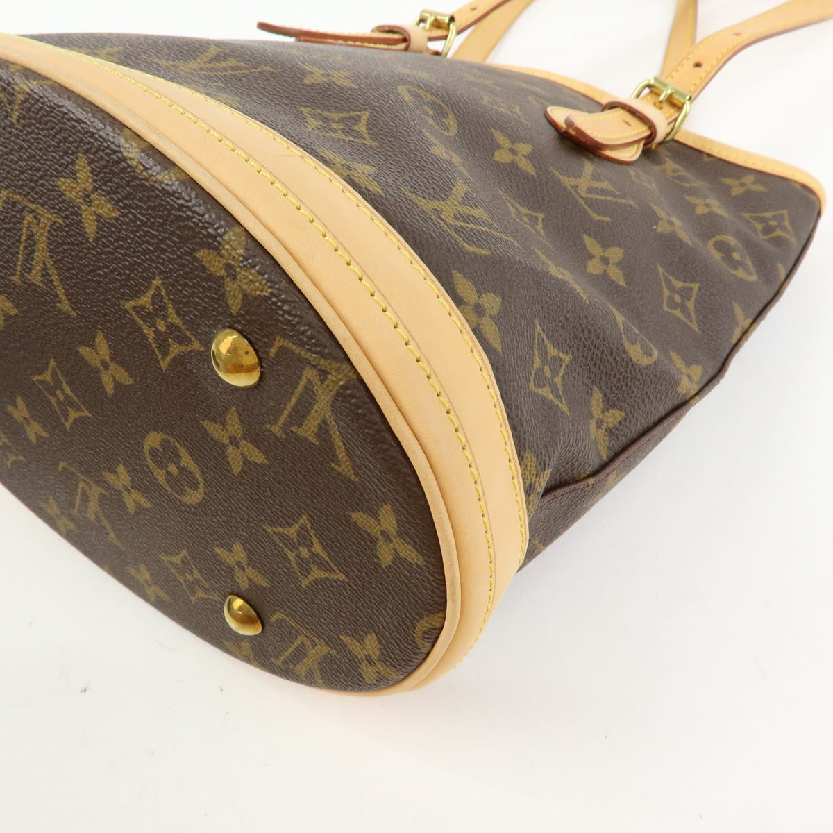Louis Vuitton Petit Bucket Monogram Canvas Brown Canvas Handbag (Pre-Owned)