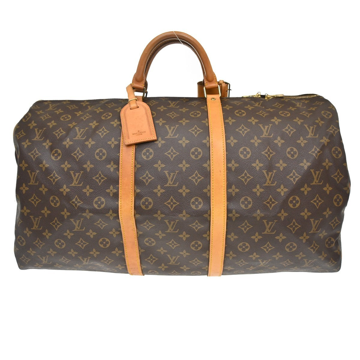Louis Vuitton Keepall Monogram Brown Canvas Travel Bag Bag (Pre-Owned)