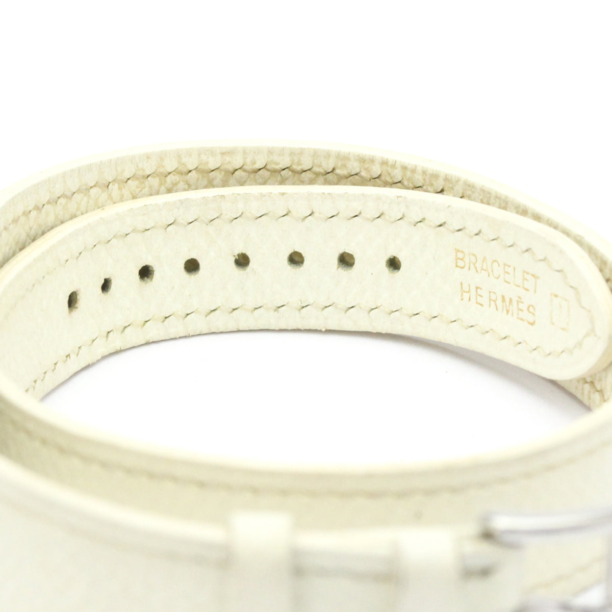 Hermes Heure H Double Tour Quartz Stainless Steel And Leather Watch (Pre-Owned)