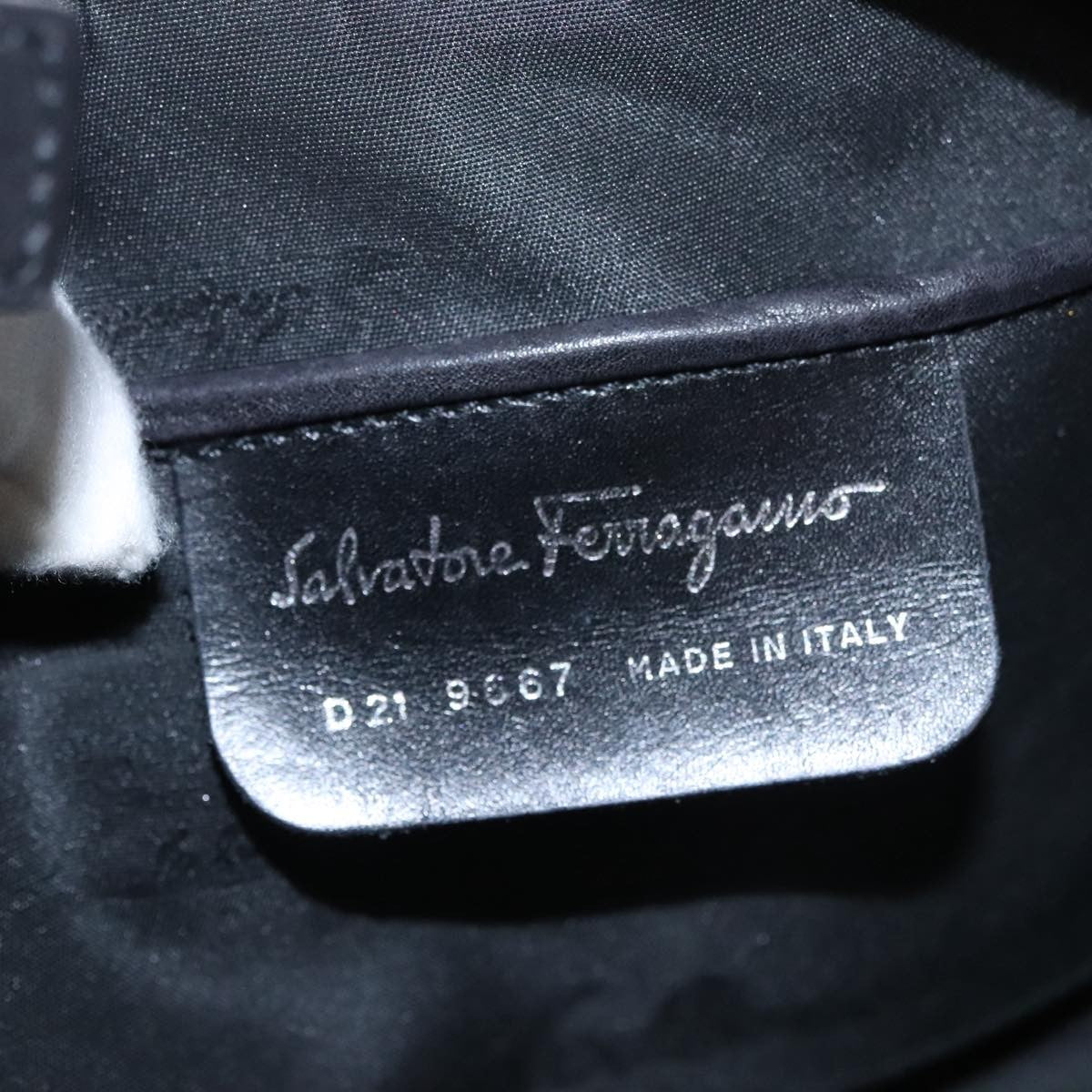 Salvatore Ferragamo Shoulder Wool Gray Wool Shoulder Bag Bag (Pre-Owned)