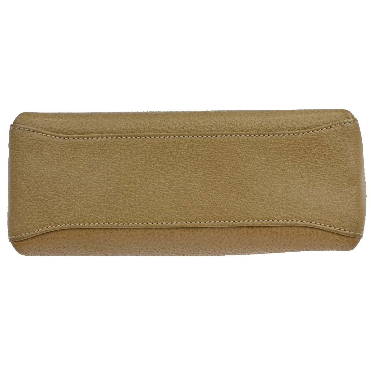 Gucci Vintage Convertible Bamboo Box Leather Beige Leather Crossbody Bag Bag (Pre-Owned)