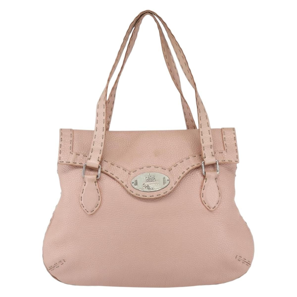 Fendi Selleria Tote Leather Pink Leather Tote Bag Bag (Pre-Owned)