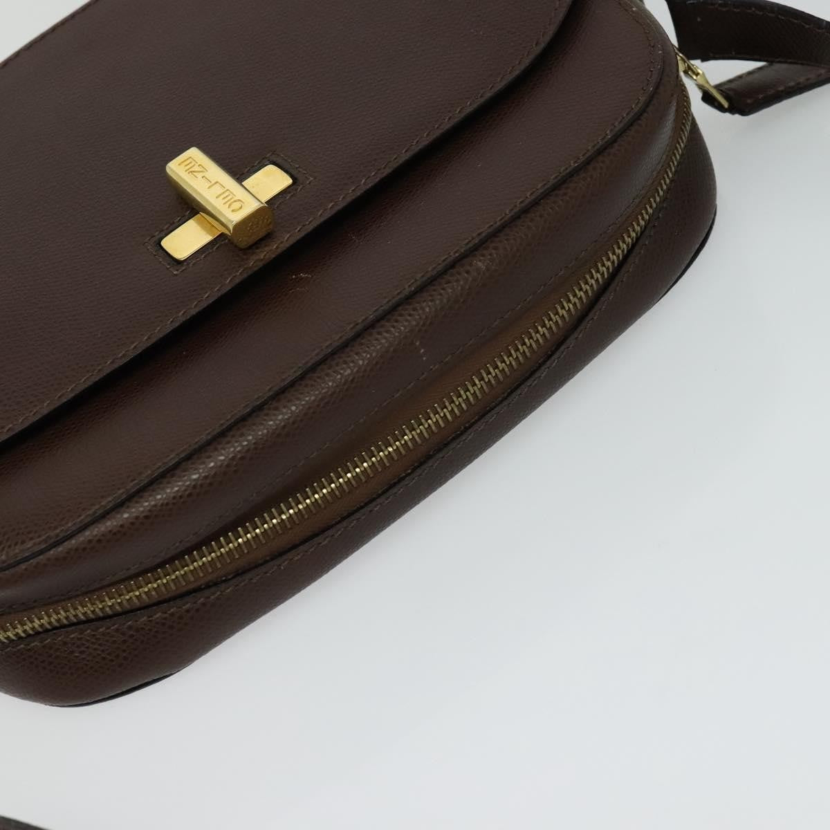 Celine Vintage Turnlock Leather Brown Leather Shoulder Bag Bag (Pre-Owned)