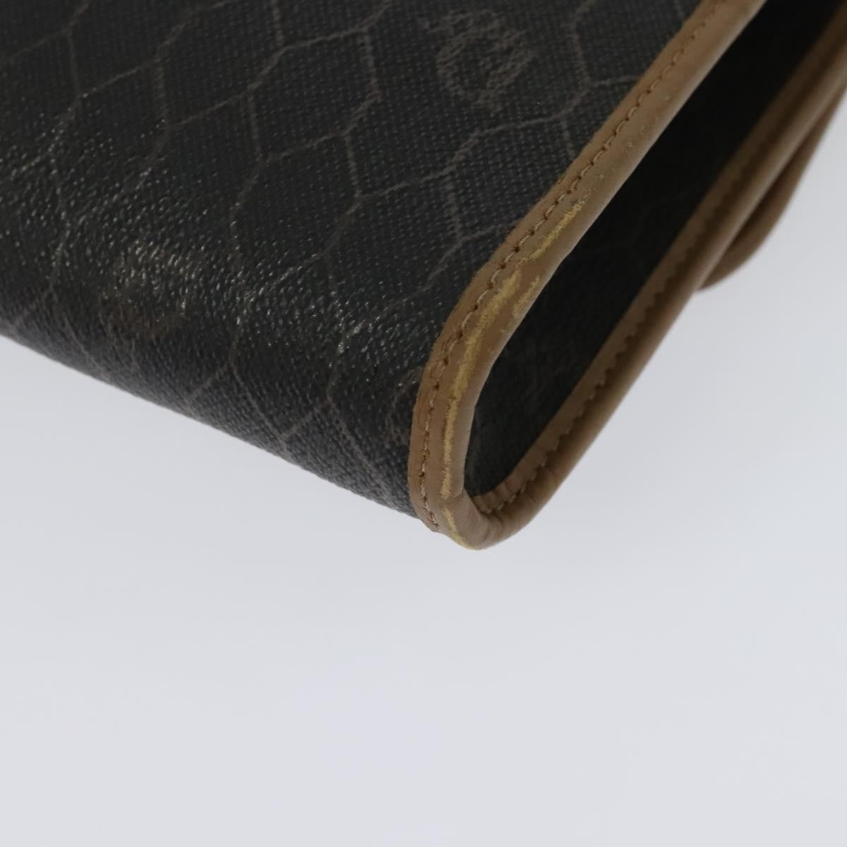 Christian Dior Vintage Honeycomb Zip Coated Canvas Black Canvas Shoulder Bag Bag (Pre-Owned)