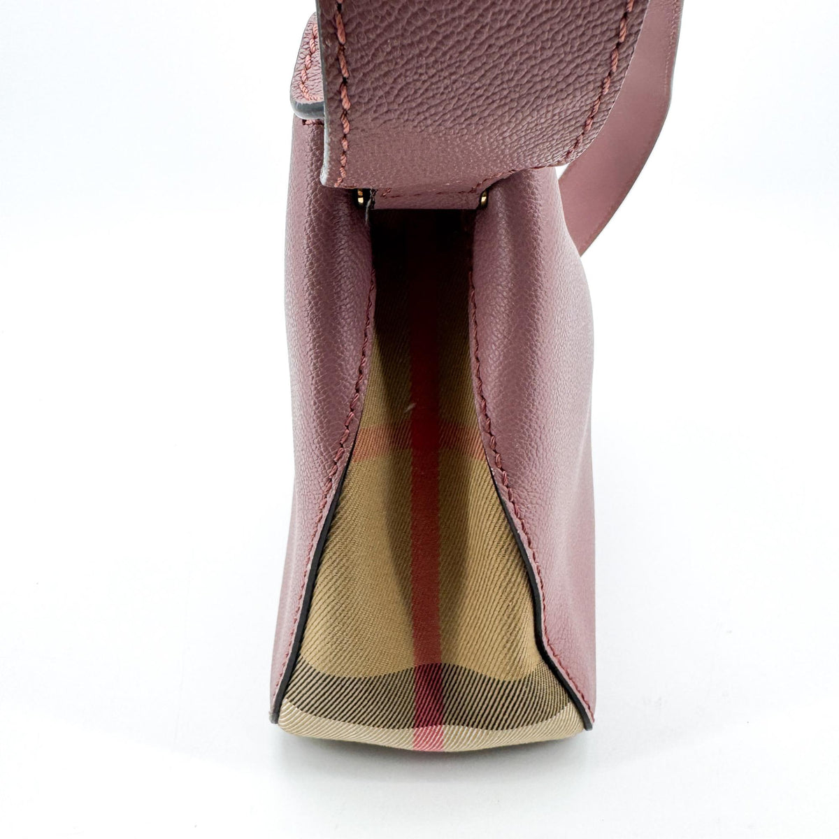 Burberry Helmsley Leather Pink Calfskin Handbag (Pre-Owned)