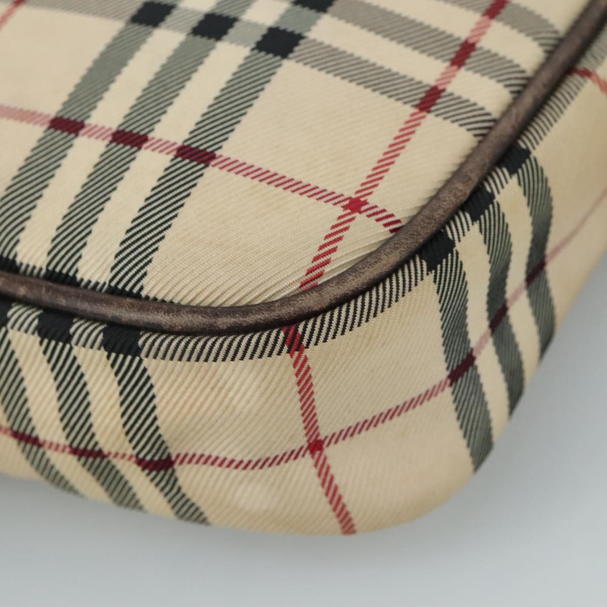 Burberry Nova Check Canvas And Leather Beige Canvas Shoulder Bag Bag (Pre-Owned)