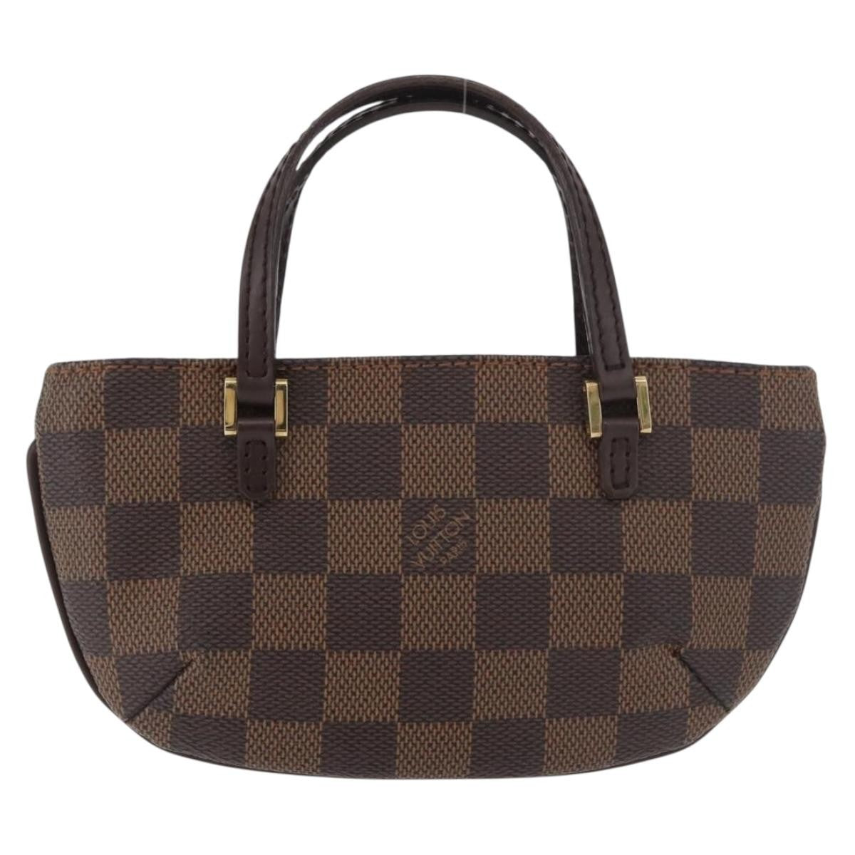 Louis Vuitton Manosque Pochette Damier Ebene Brown Canvas Clutche & Pouche Bag (Pre-Owned)