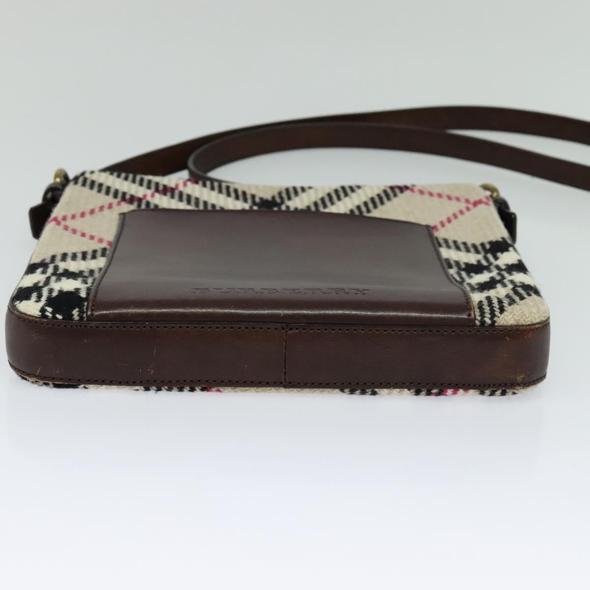 Burberry Nova Check Canvas Beige Canvas Shoulder Bag Bag (Pre-Owned)