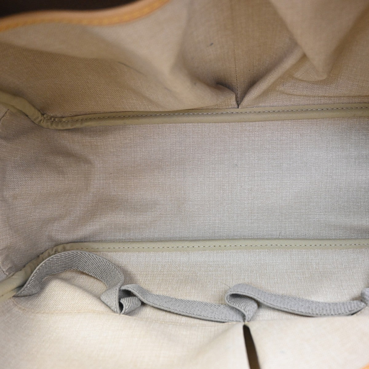 Louis Vuitton Deauville Monogram Canvas Brown Leather Handbag (Pre-Owned)