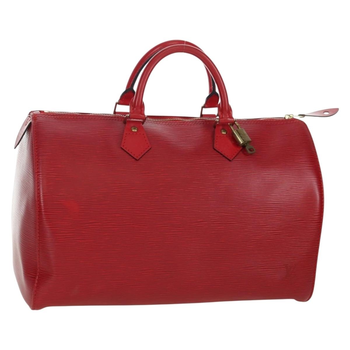 Louis Vuitton Speedy Epi Leather Red Leather Handbag (Pre-Owned)