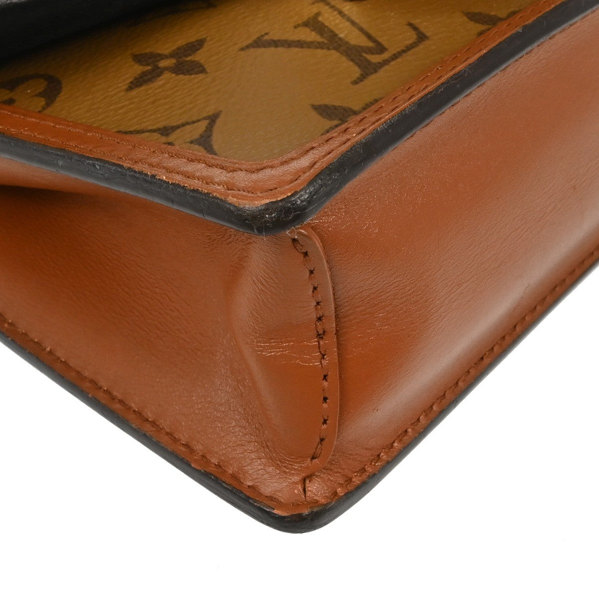 Louis Vuitton Dauphine Chain Reverse Monogram Canvas Brown Canvas Shoulder Bag Bag (Pre-Owned)