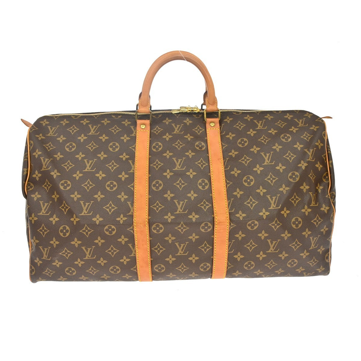 Louis Vuitton Keepall Monogram Brown Canvas Travel Bag Bag (Pre-Owned)