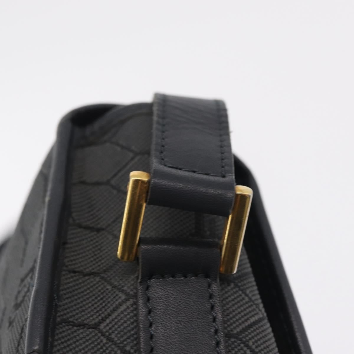 Christian Dior Vintage Honeycomb Canvas Black Canvas Shoulder Bag Bag (Pre-Owned)