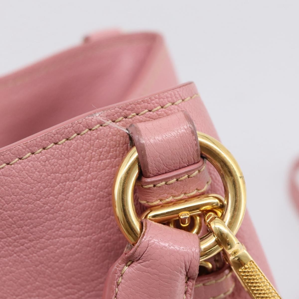 Miu Miu Madras Convertible Leather Pink Leather Tote Bag Bag (Pre-Owned)