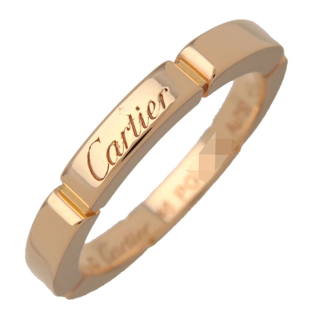 Cartier Maillon Panthere Band 18K Rose Gold Gold Yellow_Gold Ring Jewelry (Pre-Owned)