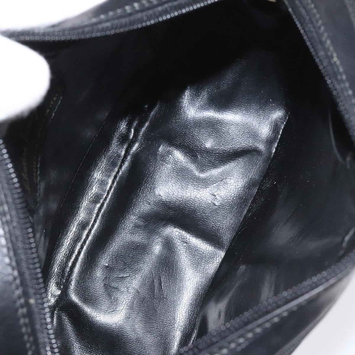 Salvatore Ferragamo Vara Bow Camera Leather Black Leather Shoulder Bag Bag (Pre-Owned)