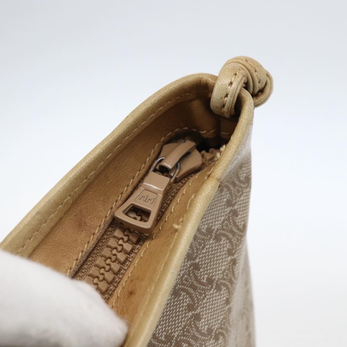 Celine Vintage Macadam Canvas Beige Canvas Shoulder Bag Bag (Pre-Owned)