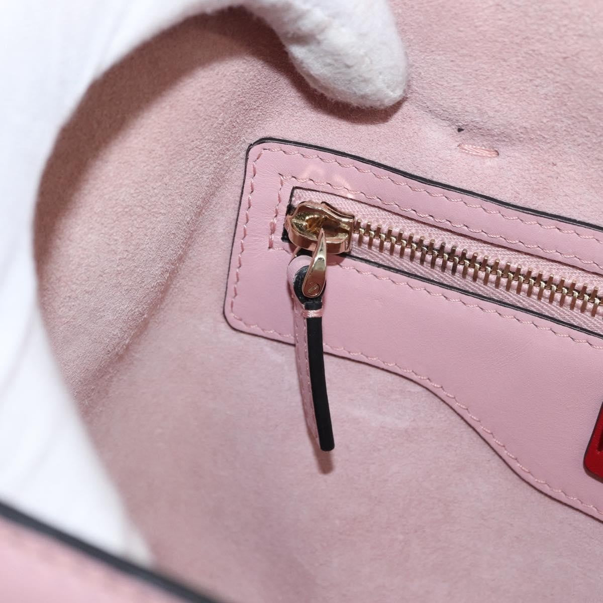 Valentino Garavani Demilune Flap Satchel Leather Pink Leather Handbag (Pre-Owned)
