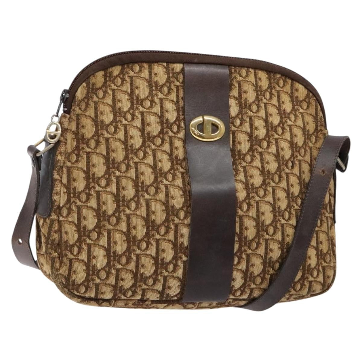 Christian Dior Vintage Trotter Canvas Brown Canvas Bag (Pre-Owned)