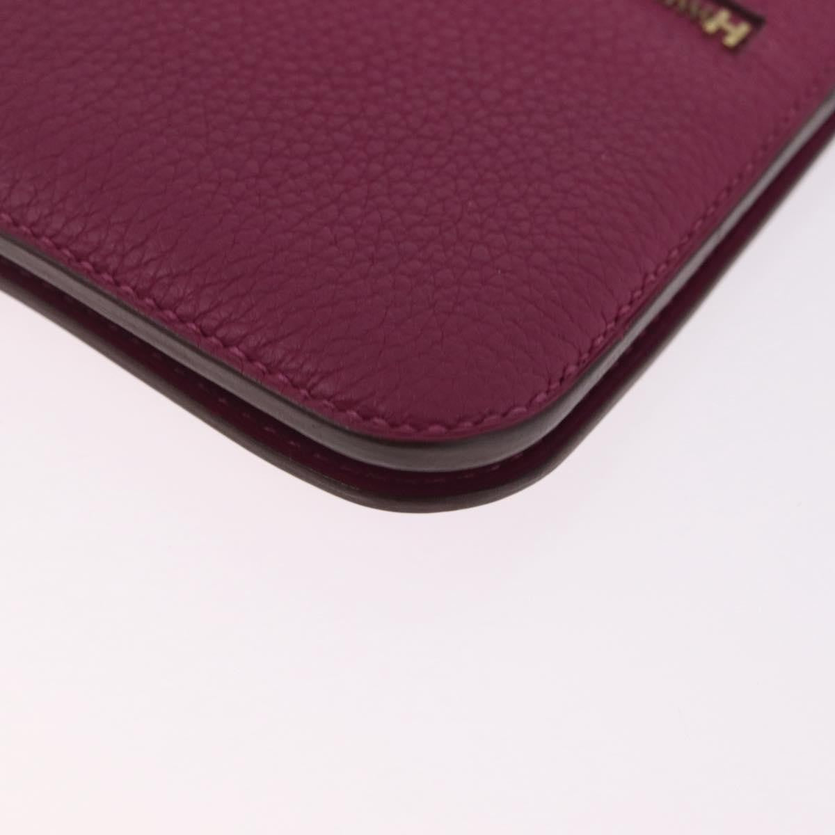 Hermes Dogon Duo Combined Leather Purple Leather Wallets Accessory (Pre-Owned)