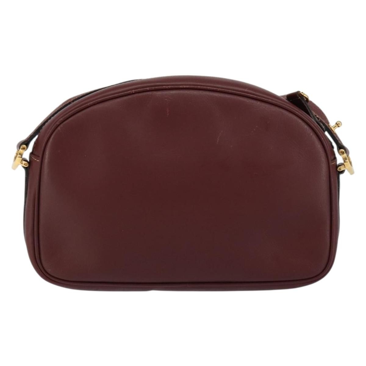 Cartier Must De Cartier Leather Burgundy Leather Shoulder Bag Bag (Pre-Owned)