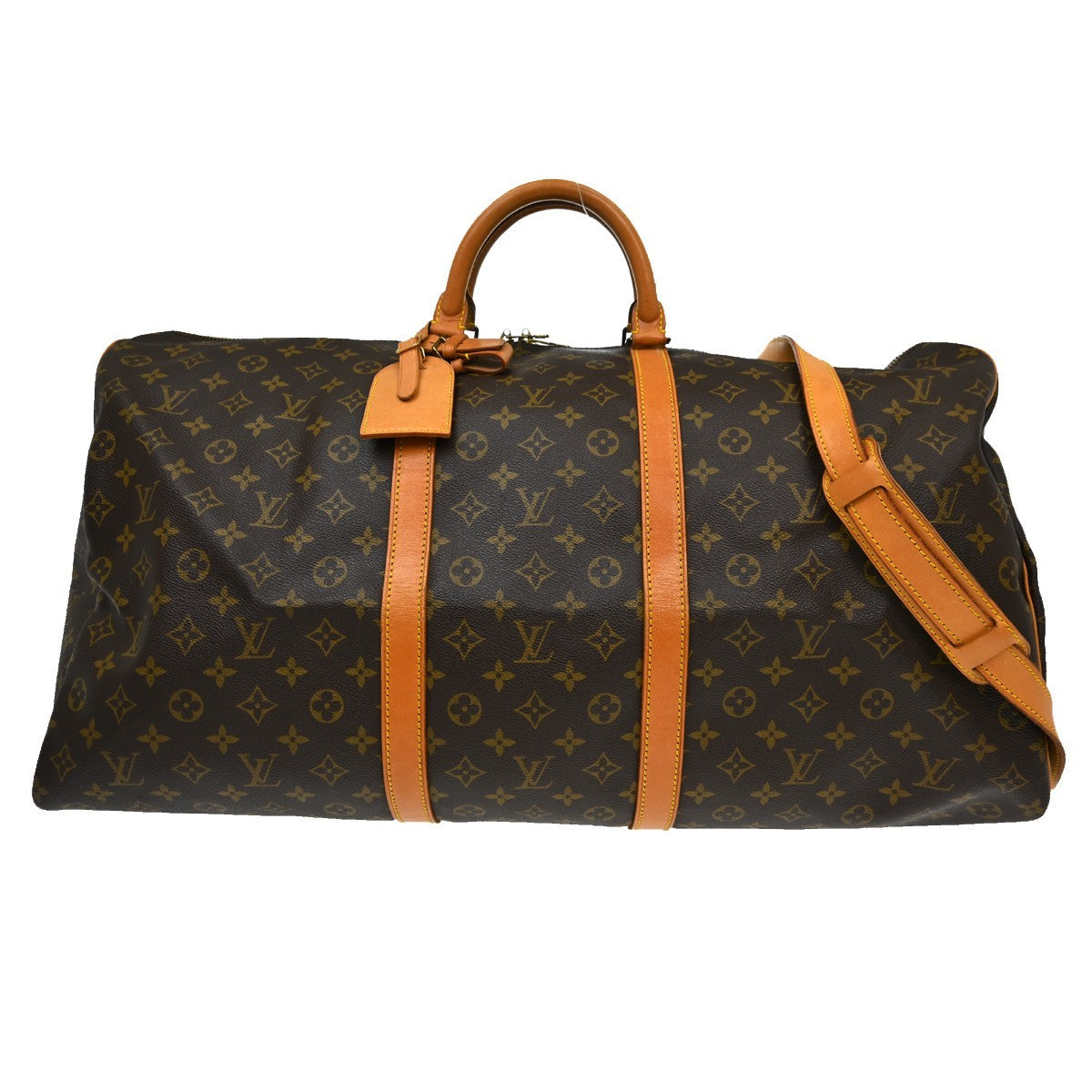 Louis Vuitton Keepall Bandouliere Monogram Canvas Brown Canvas Travel Bag Bag (Pre-Owned)