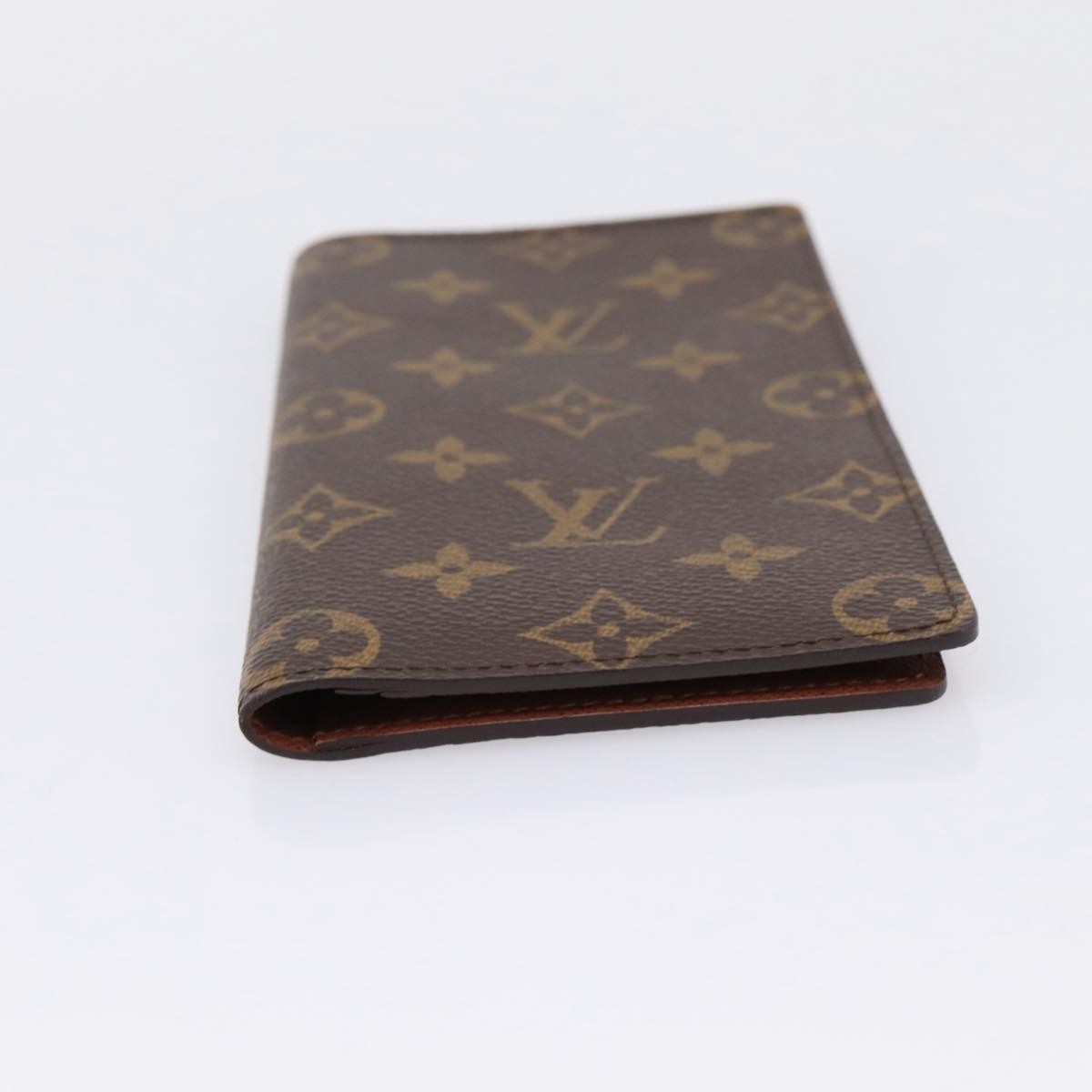 Louis Vuitton Porte Valeurs Checkbook Monogram Canvas Brown Canvas Wallets Accessory (Pre-Owned)