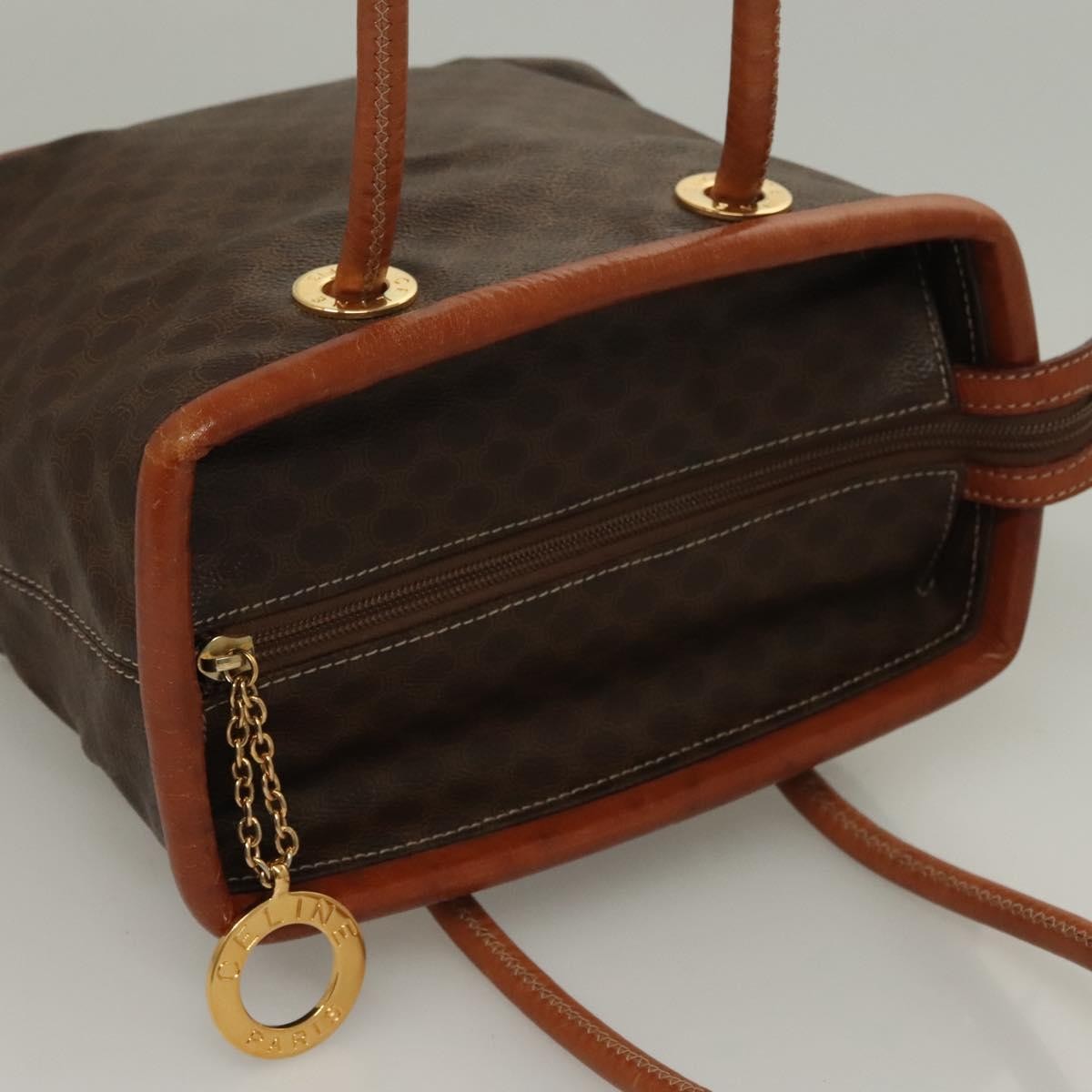 Celine Macadam Macadam With Leather Brown Canvas Handbag (Pre-Owned)