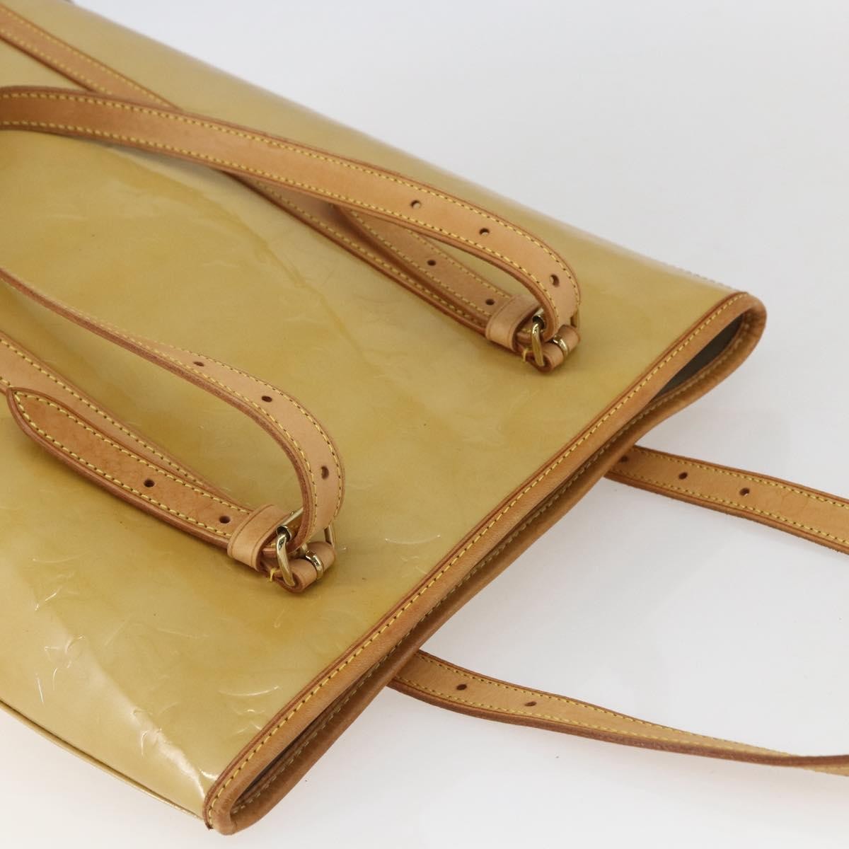 Louis Vuitton Bucket Monogram Vernis Beige Patent_Leather Shoulder Bag Bag (Pre-Owned)