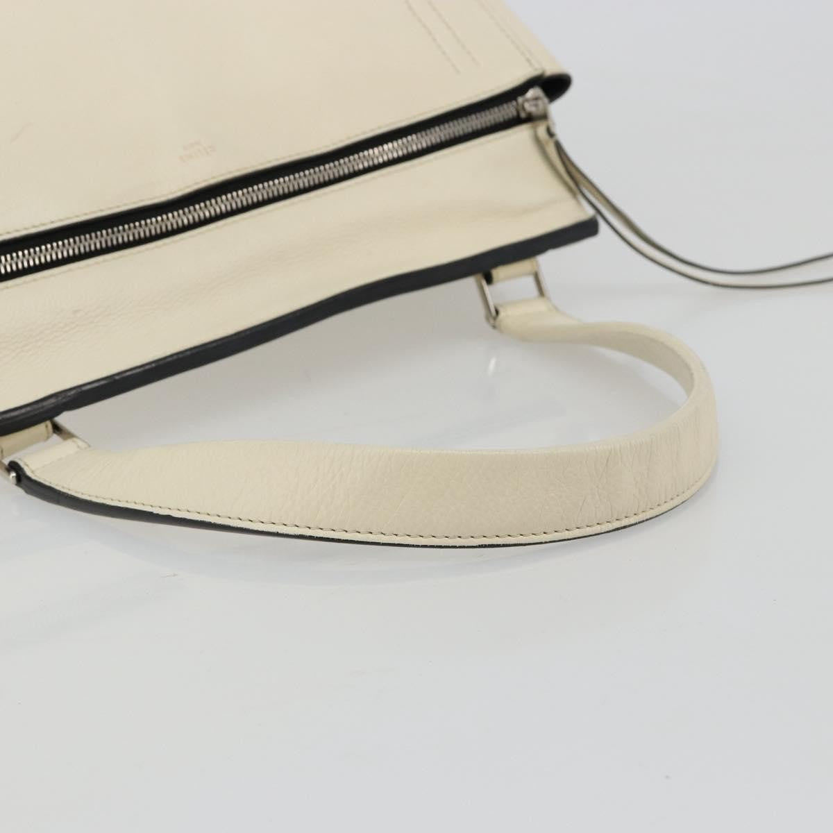 Celine Edge Leather White Leather Handbag (Pre-Owned)