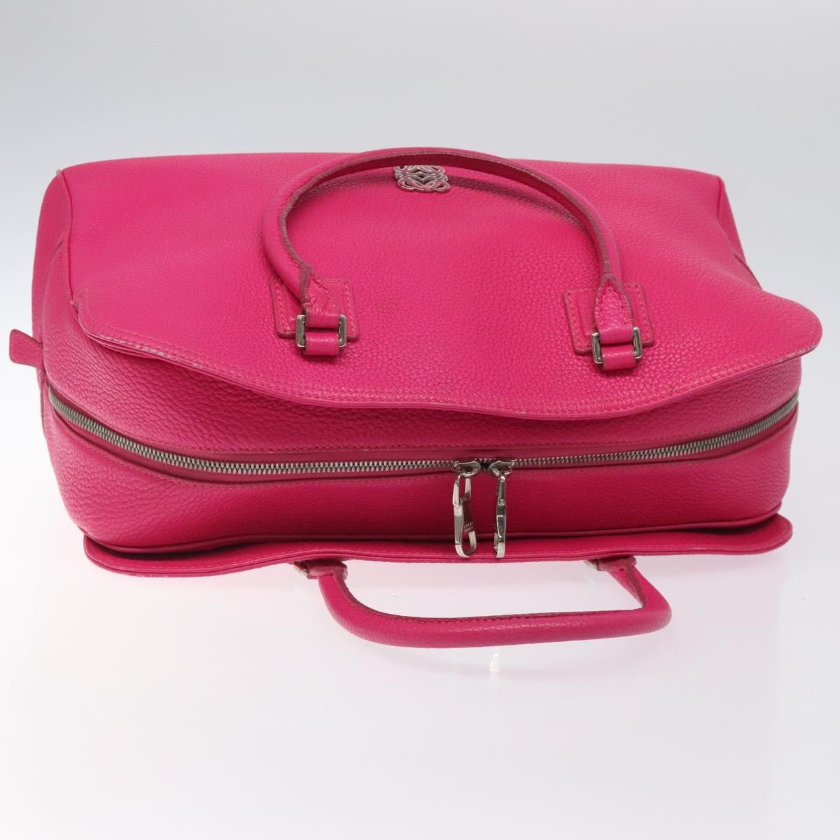 Loewe Vintage Anagram Leather Pink Leather Handbag (Pre-Owned)