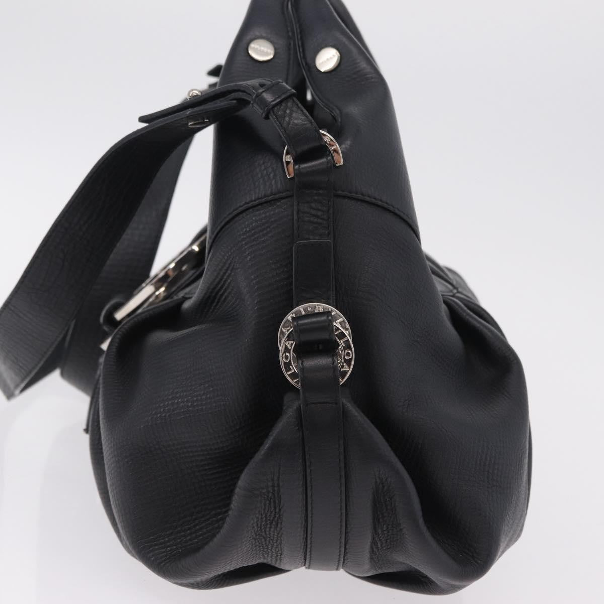 Bvlgari Chandra Hobo Leather Black Leather Shoulder Bag Bag (Pre-Owned)