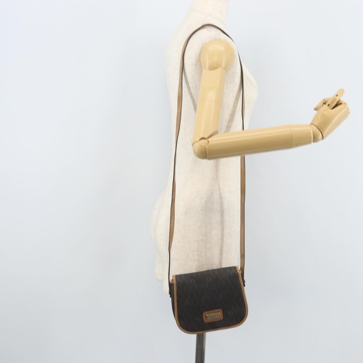 Christian Dior Vintage Honeycomb Flap Canvas And Leather Black Canvas Shoulder Bag Bag (Pre-Owned)