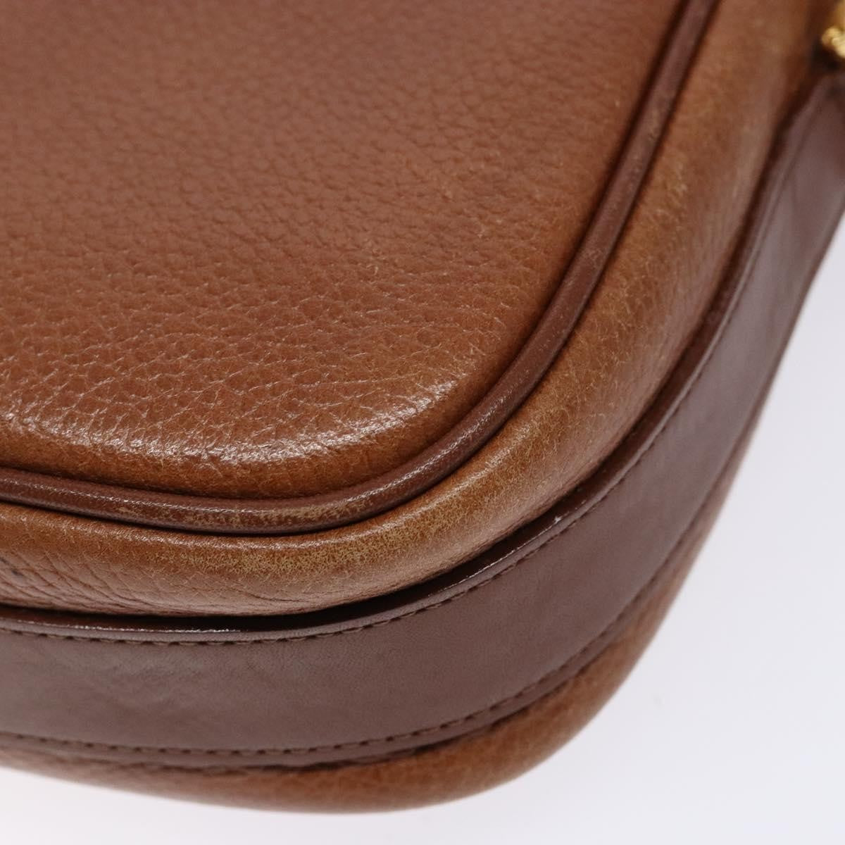 Burberry Shoulder Leather Brown Leather Shoulder Bag Bag (Pre-Owned)