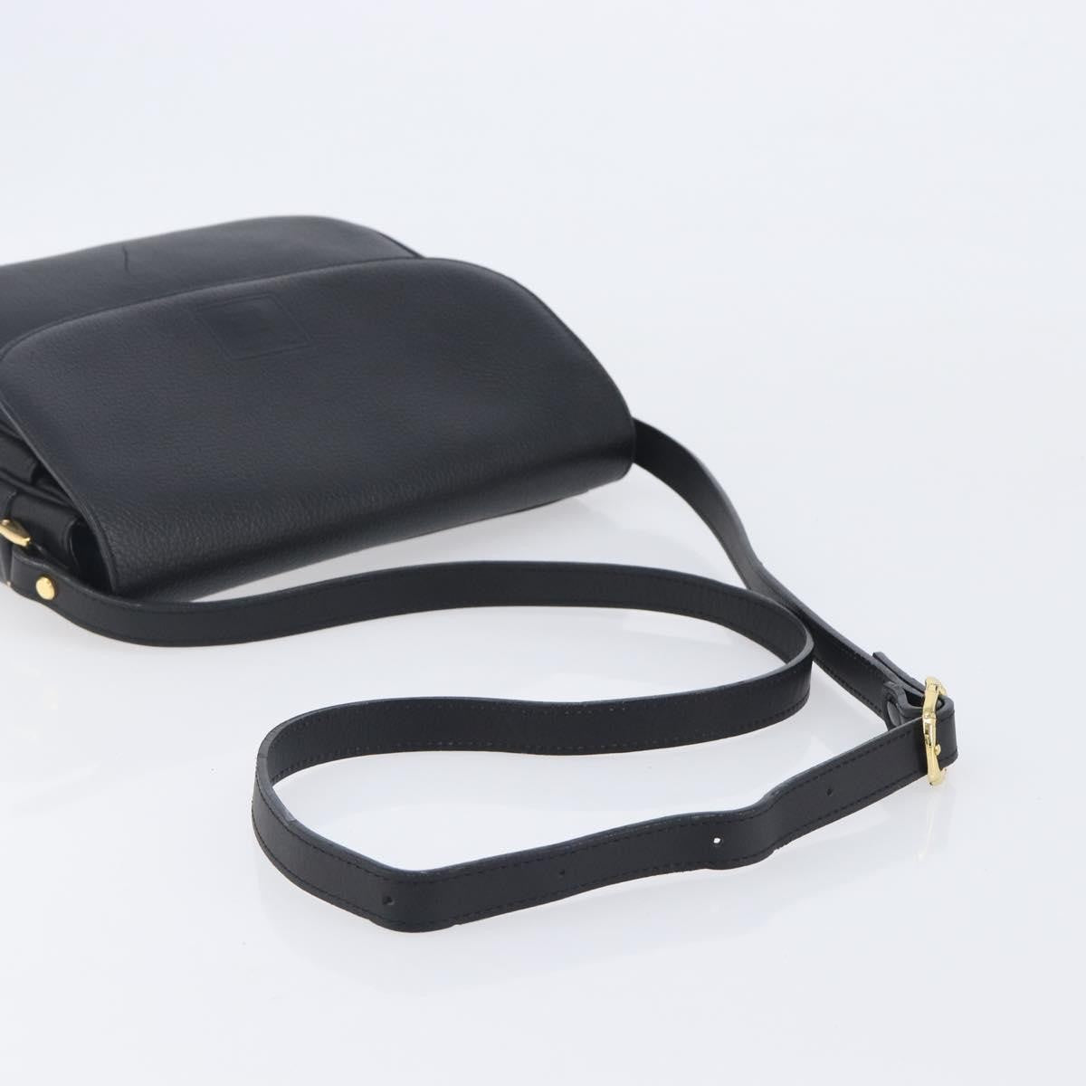 Burberry Shoulder Leather Black Leather Shoulder Bag Bag (Pre-Owned)