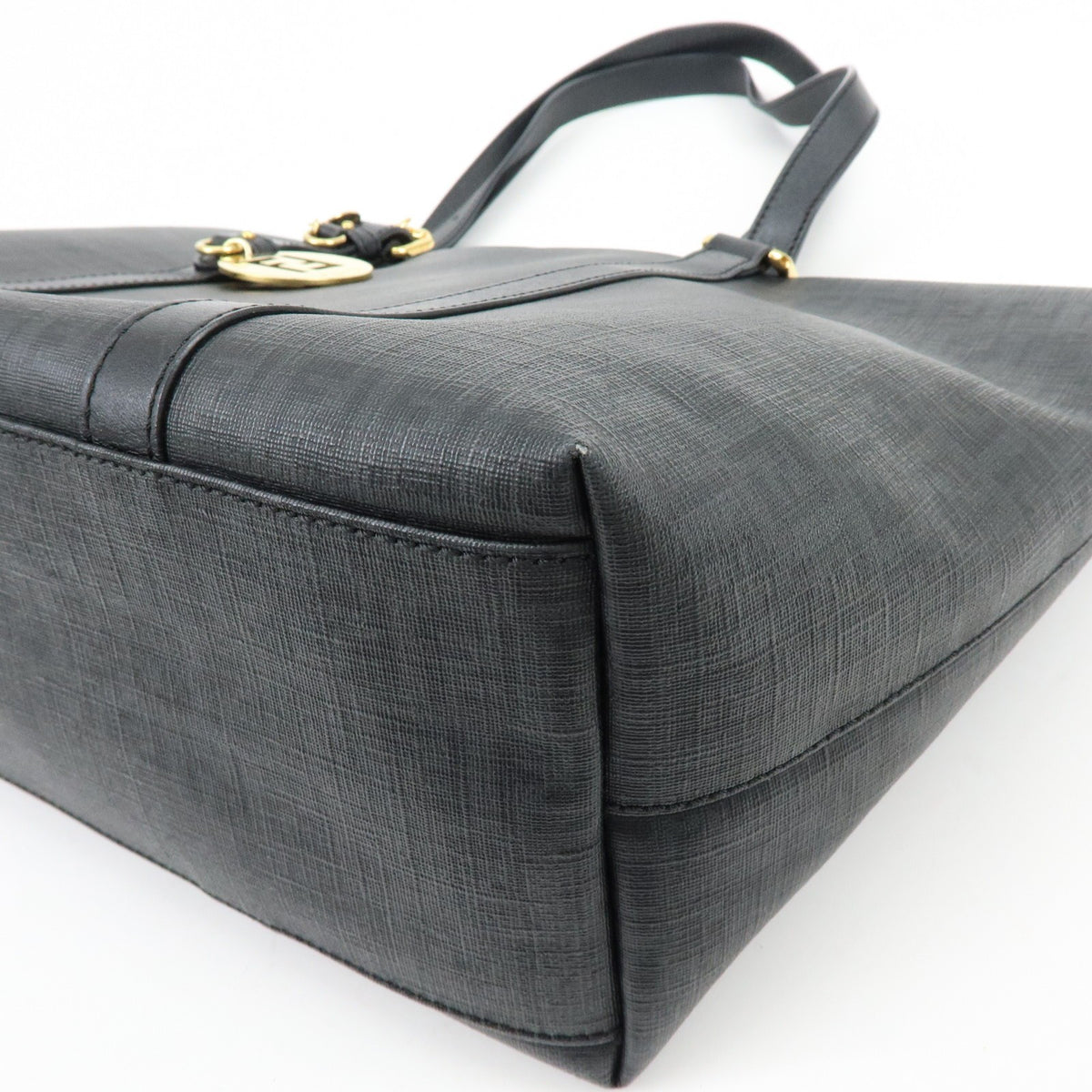 Fendi Superstar Zucchino Coated Canvas Black Canvas Tote Bag Bag (Pre-Owned)