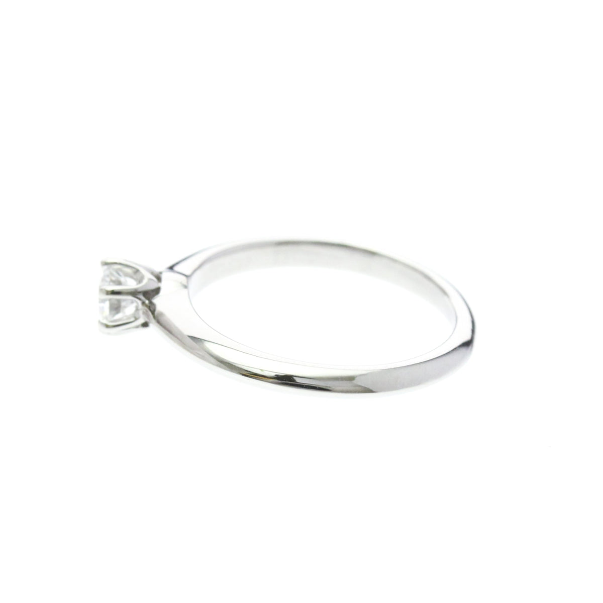 Tiffany & Co. Tiffany Setting Solitaire Platinum With Rbc Diamond G/Vvs2 Silver Platinum Ring Jewelry (Pre-Owned)