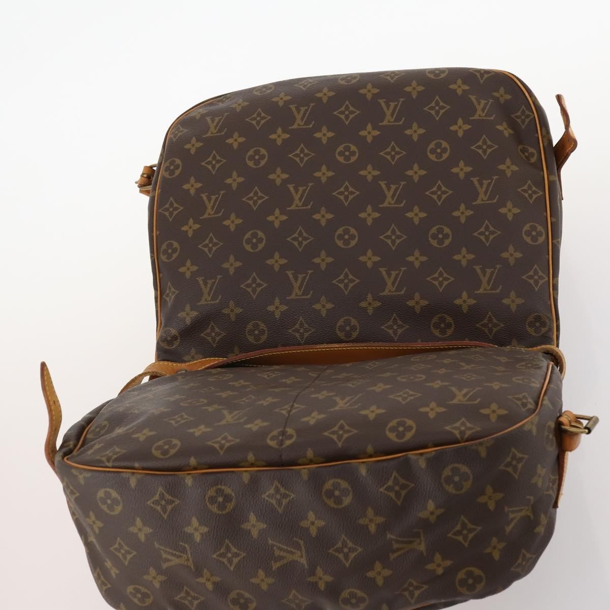 Louis Vuitton Saumur Monogram Canvas Brown Canvas Shoulder Bag Bag (Pre-Owned)