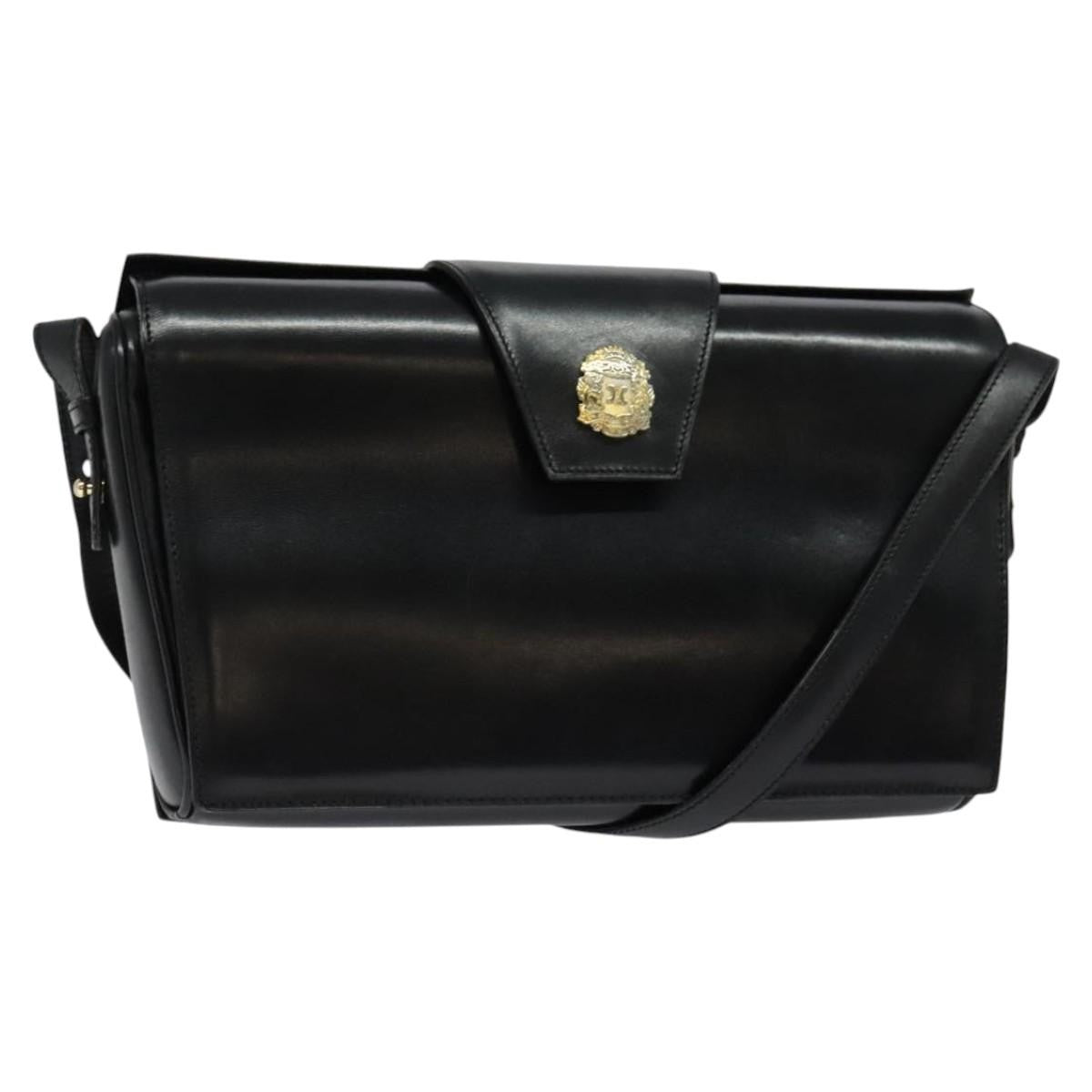 Celine Vintage Leather Black Leather Shoulder Bag Bag (Pre-Owned)