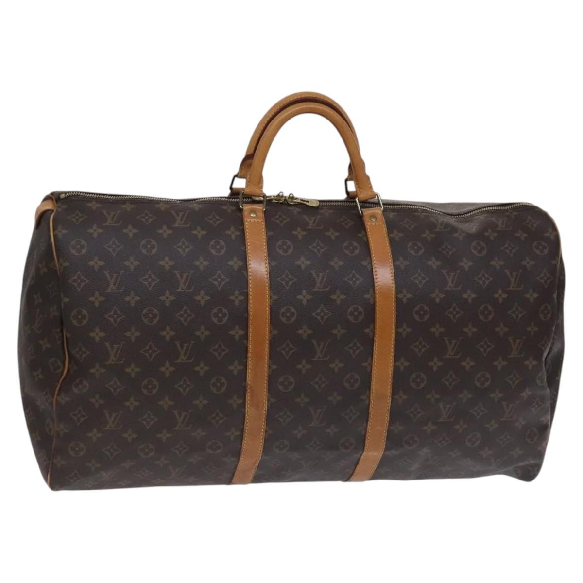 Louis Vuitton Keepall Monogram Canvas Brown Canvas Travel Bag Bag (Pre-Owned)