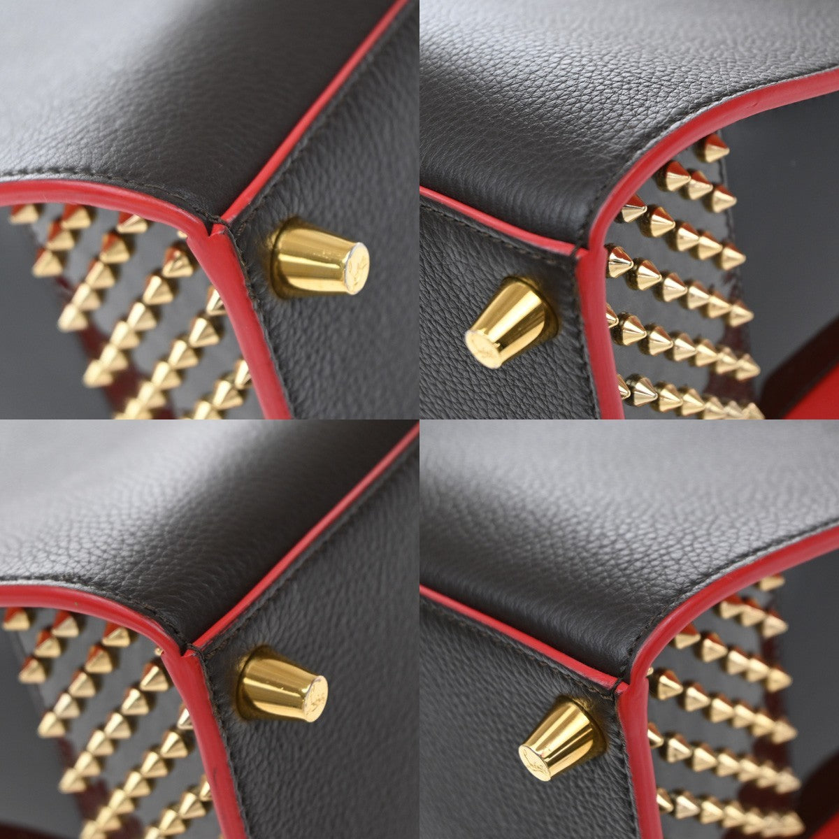 Christian Louboutin Paloma Printed Leather Brown Leather Tote Bag Bag (Pre-Owned)