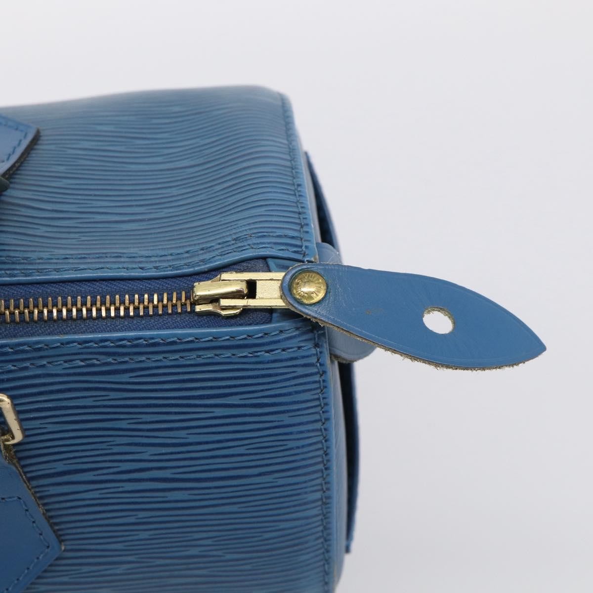 Louis Vuitton Speedy Epi Leather Blue Leather Handbag (Pre-Owned)