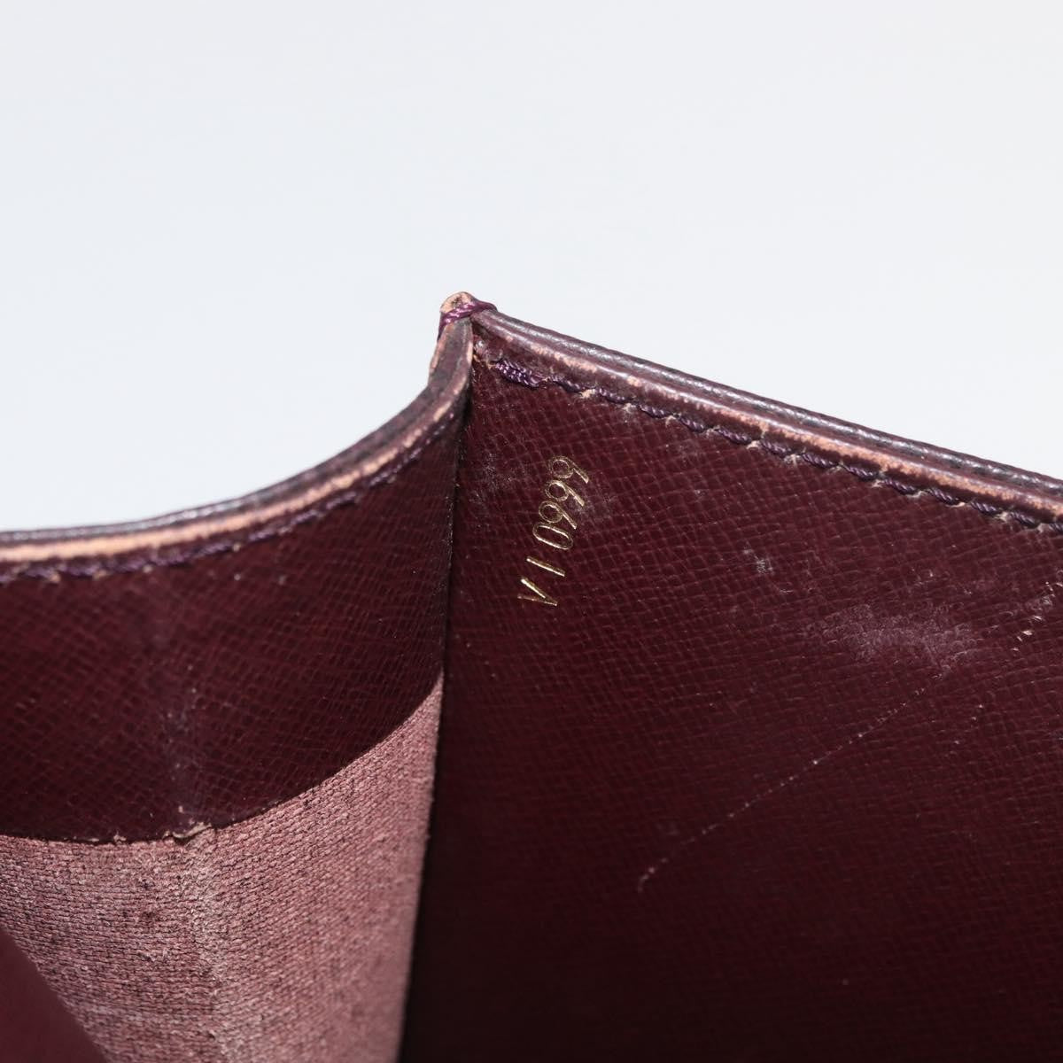 Louis Vuitton Serviette Kourad Taiga Leather Burgundy Leather Briefcase Bag (Pre-Owned)